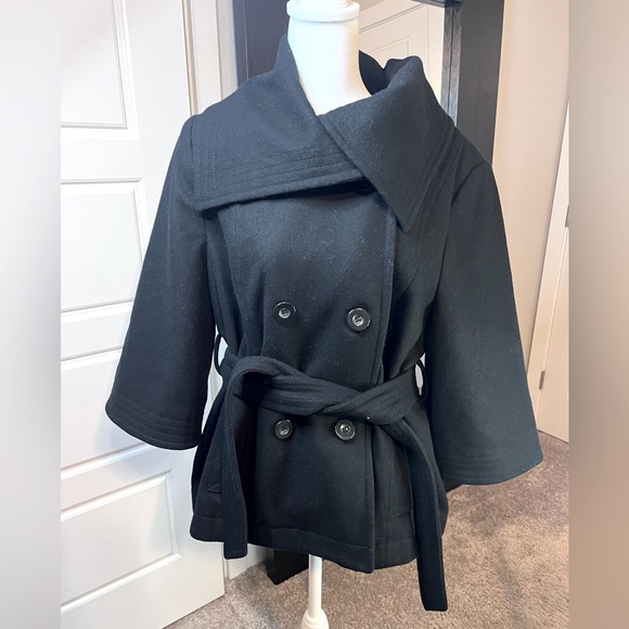 Old Navy Bell 3/4 Sleeve Wool Peacoat Size L - Picture 1 of 6